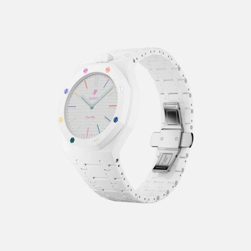 Swatch X Audemars Piguet Royal Pop Bioceramic Watch Strap Huit Blanc