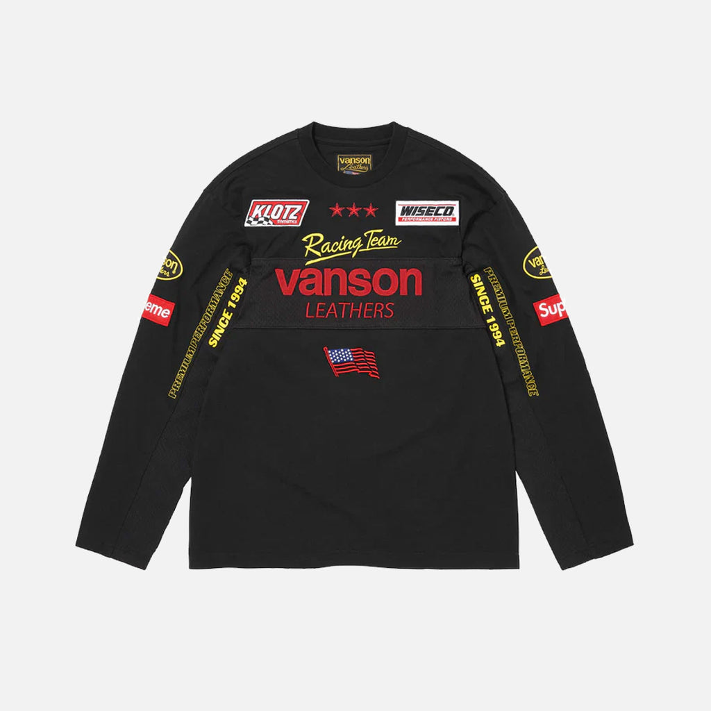 Supreme vanson レーシングチーム カットソー Supreme Vanson Leathers L/S Top Black – Vugari Store
