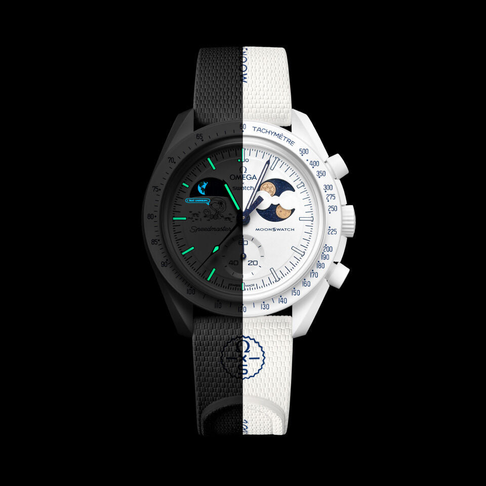 Swatch x Omega Bioceramic Moonswatch Mission to Earthphase – Moonshine Gold (SO33W701L) - 'COLD MOON'