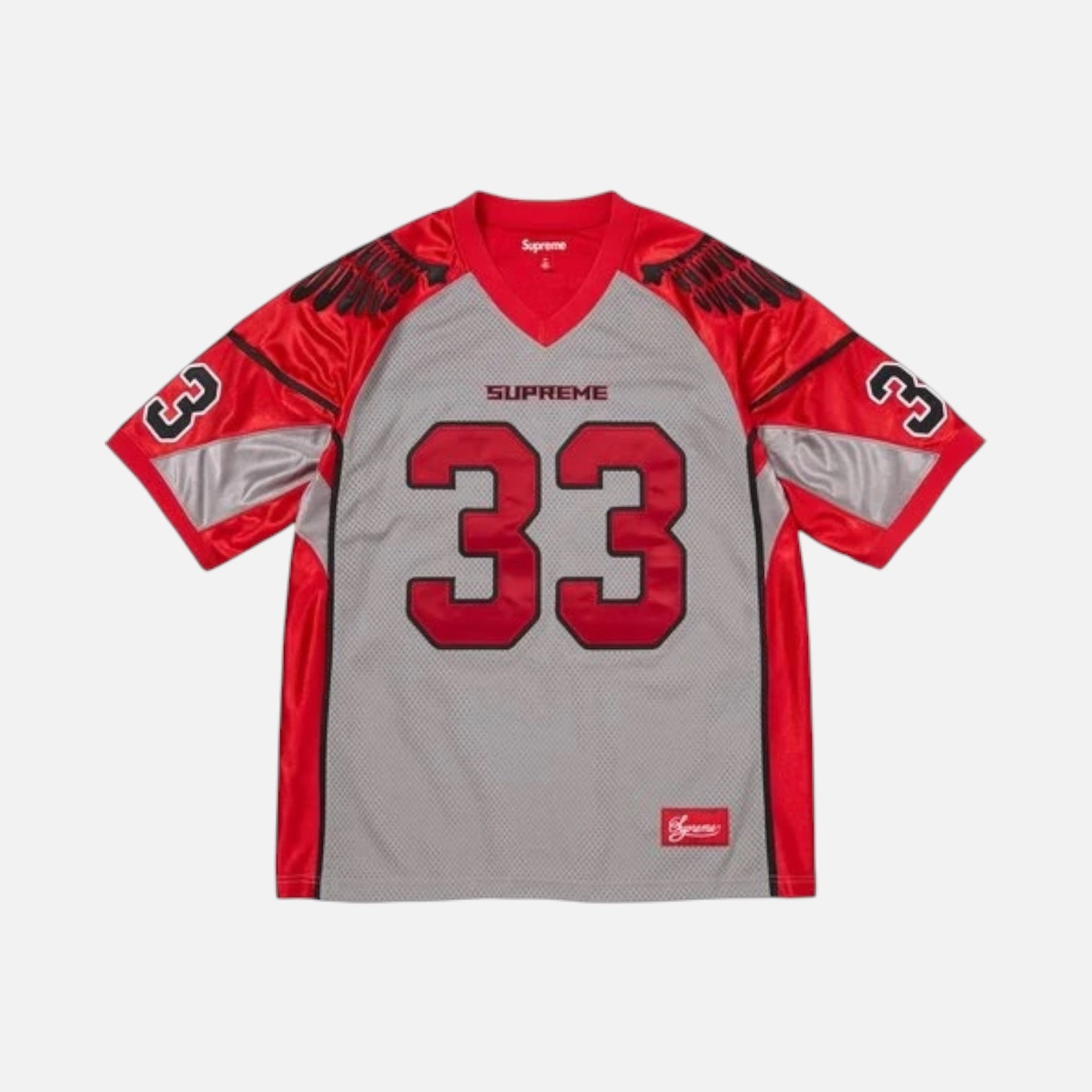 Supreme Wings Football Jersey Grey Red – Vugari Store
