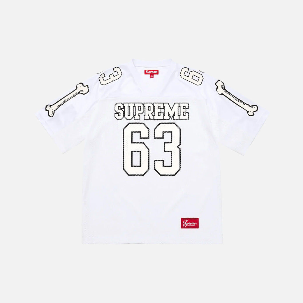 Supreme Bones Football Jersey 白 M Supreme Bones Football Jersey White – Vugari Store