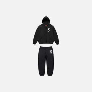 Supreme S Logo Zip Up Tracksuit Black FW25 – Vugari Store