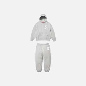 Supreme S Logo Zip Up Tracksuit Grey FW25 – Vugari Store