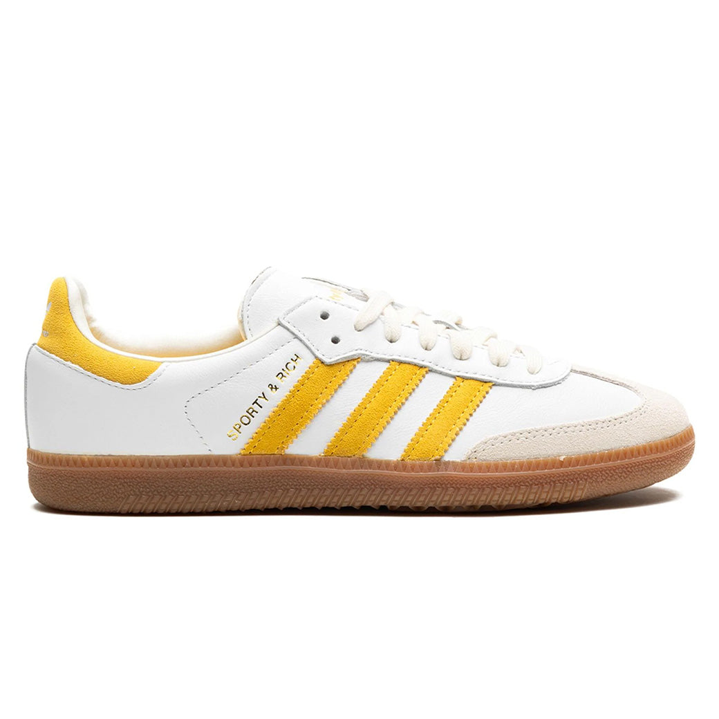 ADIDAS X SPORTY & RICH SAMBA OG WHITE BOLD GOLD SIDE