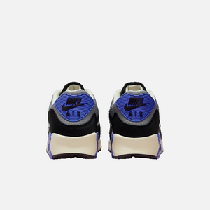 Patta x Nike Air Max 90 SP Waves Sapphire Purple sneakers, limited edition collab, retro running shoes, men's Nike trainers, streetwear sneakers, Back View.