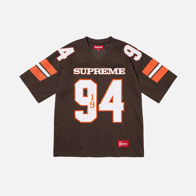Supreme Sequin Football Jersey Brown