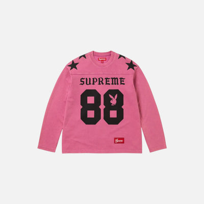 The Supreme x Playboy L/S Football Top Pink