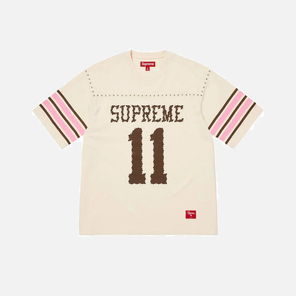 シャツ Supreme Studded S/S Football Top Supreme Studded S/S Football Top Cream – Vugari Store