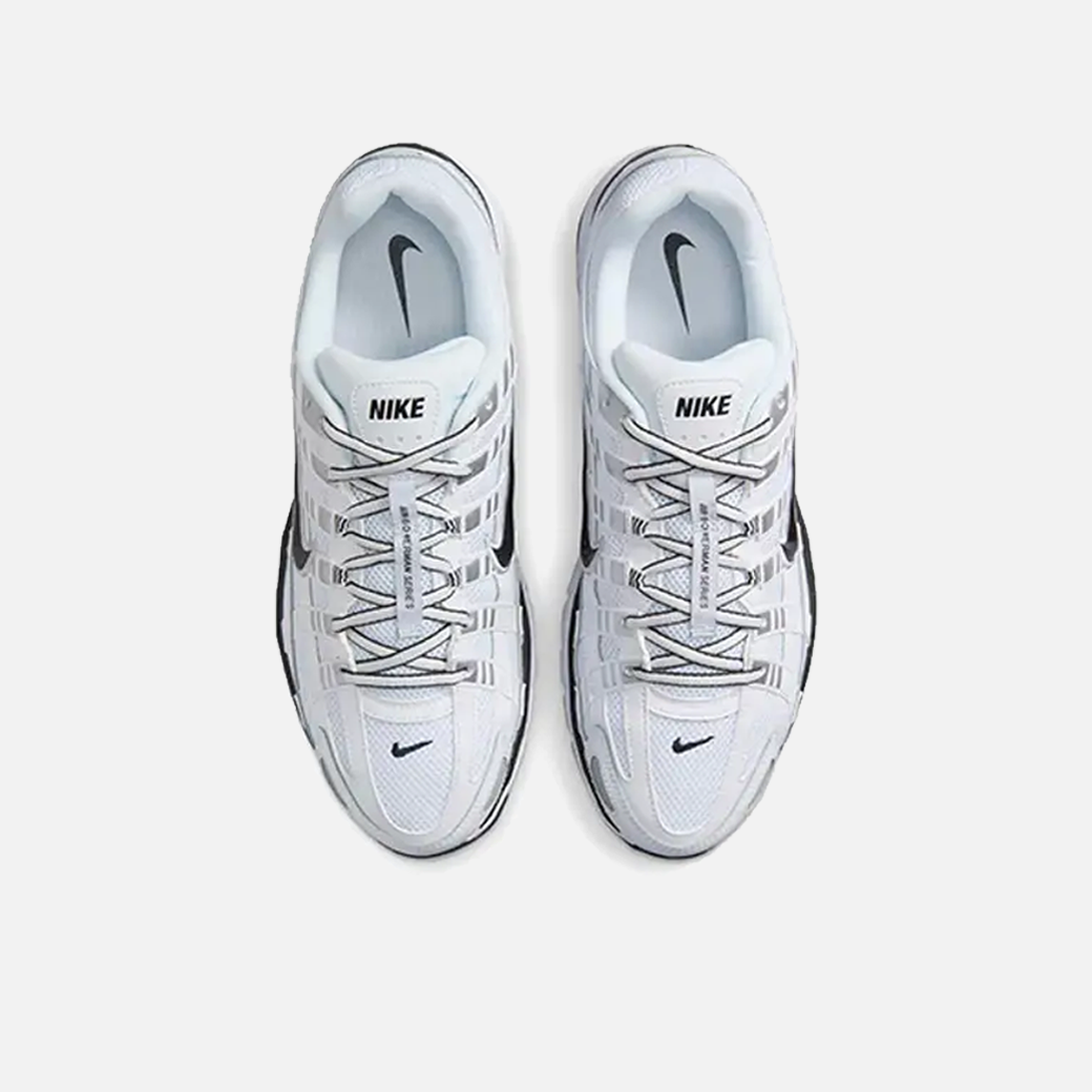 Nike P-6000 White Metallic Silver Black
