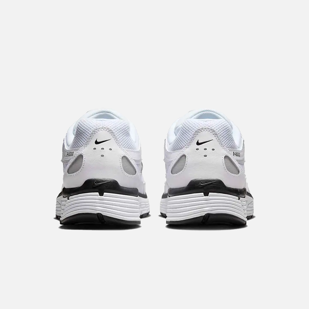 Nike P-6000 White Metallic Silver Black